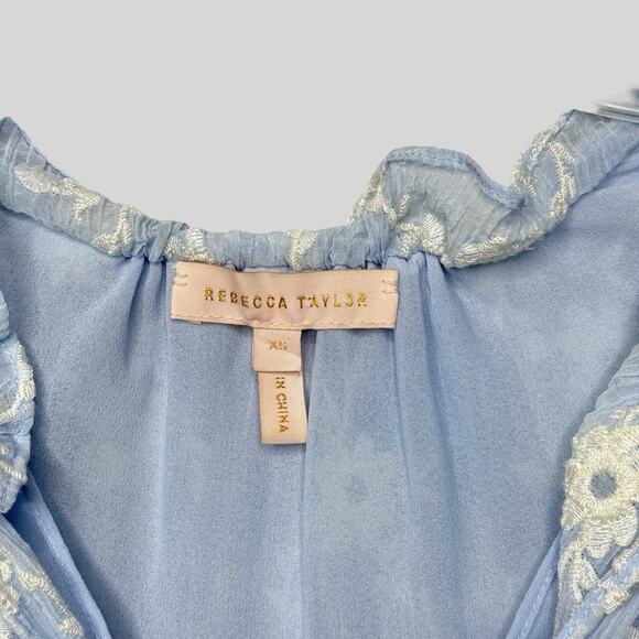 Rebecca Taylor Embroidered Sleeveless Blouse - Picture 3 of 4